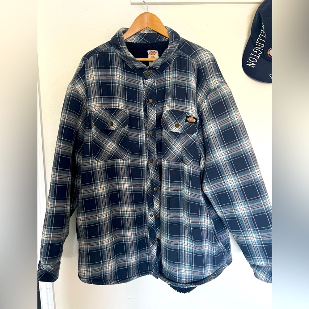 Mens DICKIES plaid winter coat XXL